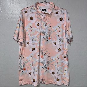 Waggle Golf Polo Hawaiian Print